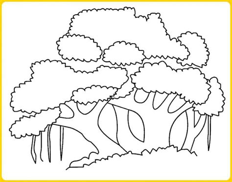 Mewarnai Gambar Pohon Beringin Sila Ke 3 Pohon Sketsa Beringin Mewarnai ...