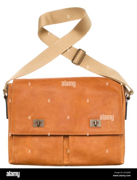 Brown leather satchel Stock Photo - Alamy
