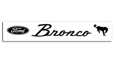 Bronco Windshield Decal w/Ford Oval & Script, Various Colors