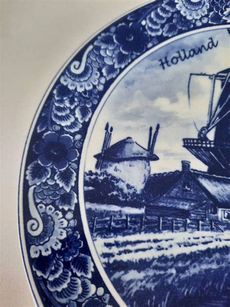 Delft Blue Pottery Delft Blue Wall Plate Windmill Holland | Etsy