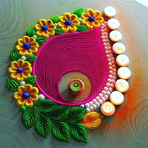 20+ Easy and Thoughtful Rangoli Design Ideas