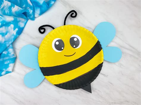 Paper Plate Bee Craft For Kids [Free Template]