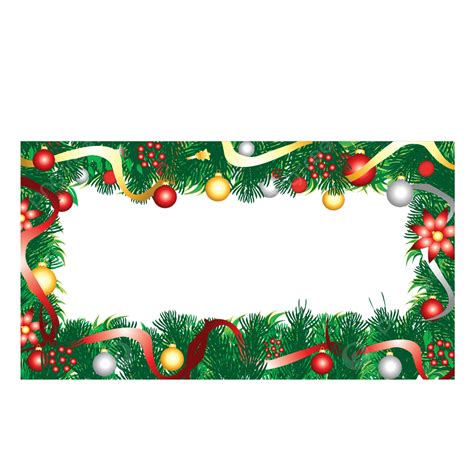 Merry Christmas Vector Transparent Background, Garland, Wreath ...