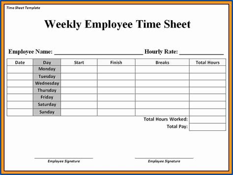 Free Printable Time Sheets Word - Printable Online