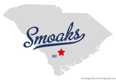 Map of Smoaks, SC, South Carolina