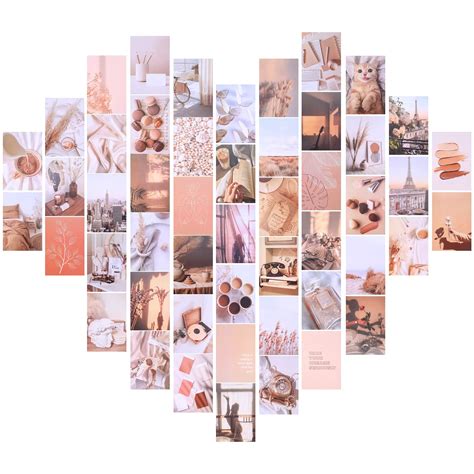 Buy 50 Pcs Collage Prints Aesthetic Kit, 4x6 inch Wall Picture Collage Kit, Photo Wall Arts ...