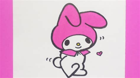 HOW TO DRAW CUTE MY MELODY FROM SANRIO - YouTube