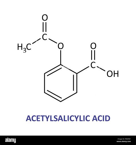 Molecule acetylsalicylic acid aspirin Stock Vector Images - Alamy