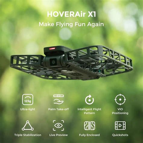 Hover Camera X1 HOVERAir X1 Flying Drone Camera Live Preview Selfie ...