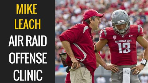 Mike Leach - Air Raid Offense Clinic - YouTube