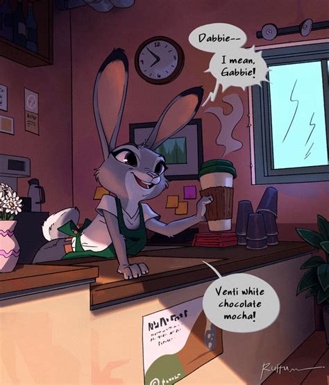 Barista Judy by Ruffu on @DeviantArt | Zootopia comic, Art day, Zootopia