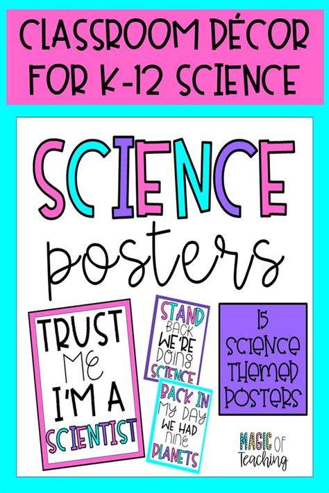 Science Posters - Classroom Science Decor in Brights | Science poster, Science classroom ...