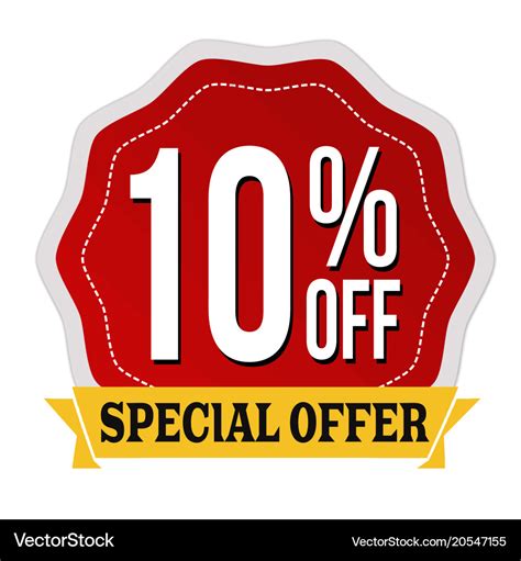 Special offer 10 off label or sticker Royalty Free Vector