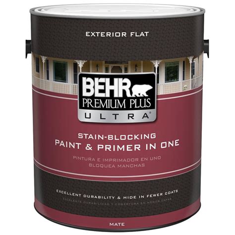 BEHR Premium Plus Ultra 1-gal. Deep Base Flat Exterior Paint-485301 - The Home Depot