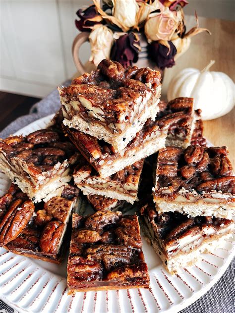 Easy Low-sugar Pecan Pie Bars - Mini Batch Baker