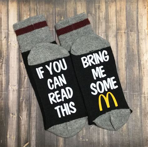 Funny Novelty Socks If you can read this bring me some M Men | Etsy | Novelty socks, Red quotes ...