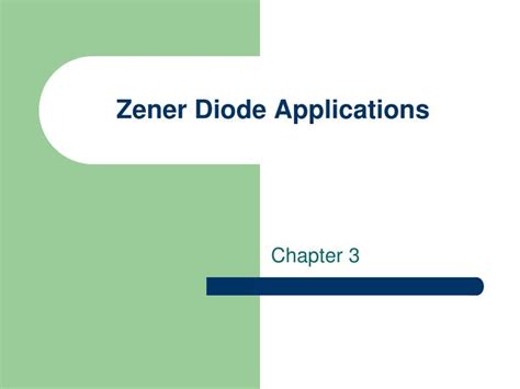 PPT - Zener Diode Applications PowerPoint Presentation, free download - ID:249893