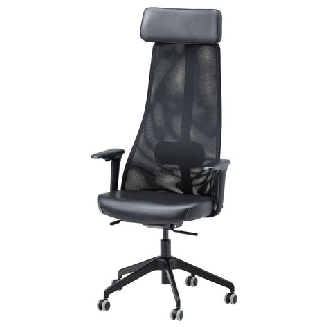JÄRVFJÄLLET office chair with armrests, Glose black - IKEA CA