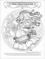 Wiccan Pagan Coloring Pages Sketch Page sketch template
