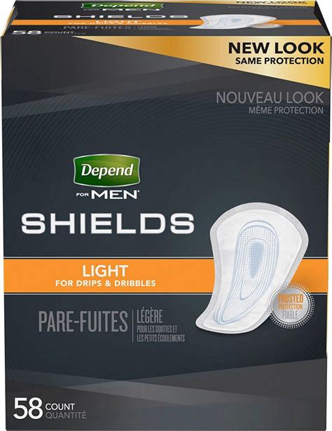 Amazon.com: 58 Count (1 Package) Depend Shields/Guard for Men Light Absorbency: Kitchen & Dining