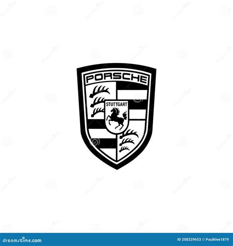 Porsche Logo Editorial Illustrative on White Background Editorial Stock Photo - Illustration of ...