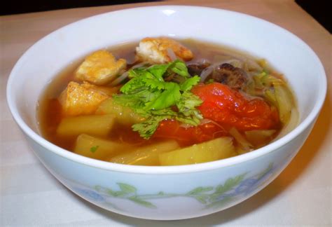 Vegetarian Sour Soup Recipe (Canh Chua Chay)