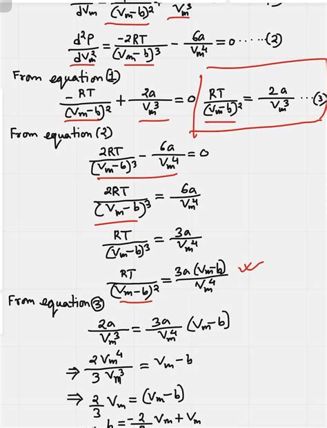 SOLVED: Find the critical constants Pc, Vc and Tc in terms of a, b and R for a van der Waals' gas: