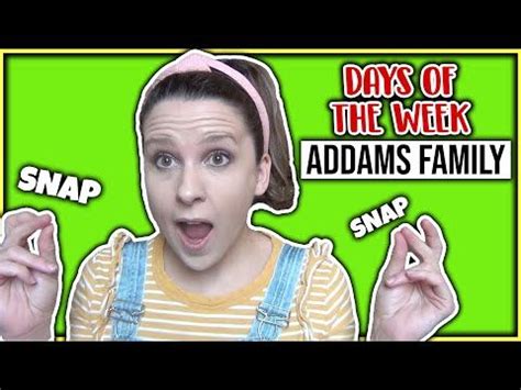 Days of The Week Song Addams Family Lyrics - YouTube in 2020 | Addams ...