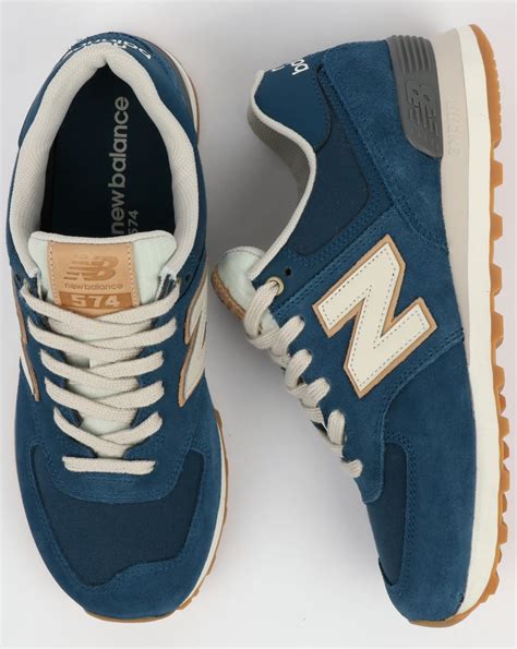 New Balance 574 Trainers North Sea/Moonbeam,running,shoes,suede,leather