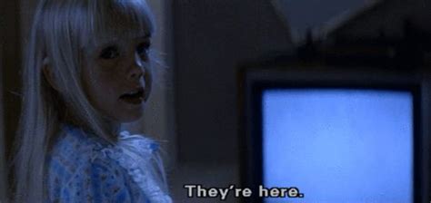 "They're here" Carol Anne Freeling (Heather O'Rourke) Poltergeist 1982. | Horror movie quotes ...