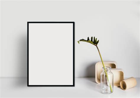 Frame Mockup #1496, Black Portrait Frame, Interior Frame Mockup ...