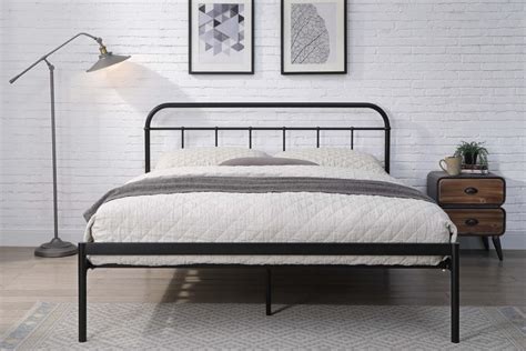 Sleep Design Bourton 4ft6 Double Black Metal Bed Frame by Sleep Design