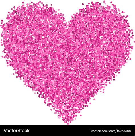 Glitter pink heart Royalty Free Vector Image - VectorStock