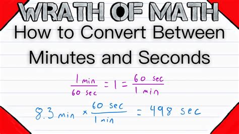 How to Convert Between Minutes and Seconds | Unit Conversions ...