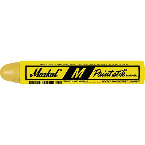 Markal M Paintstik® Paint Marker, Solid Stick, Yellow | SCN Industrial