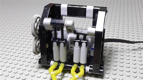 NEW Technical Pneumatics MOC Automatic Motorized Compressor Building Blocks Model DIY Bricks ...