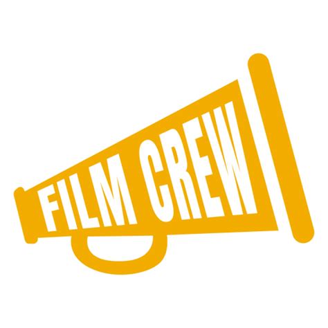 Film Crew Logo With A Yellow Megaphone PNG & SVG Design For T-Shirts