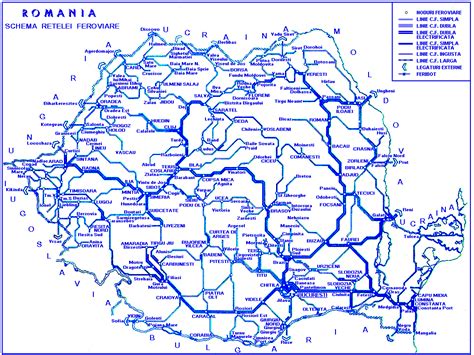 Harta retelei feroviare din Romania | Profu' de geogra'