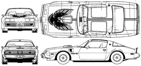 1980 Pontiac Firebird Trans Am 66 Coupe blueprints free - Outlines ...