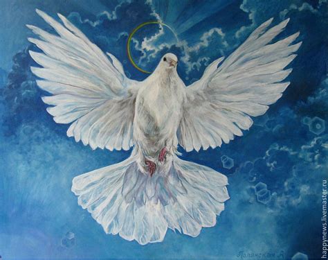 White Dove Painting Original Art Pigeon Artwork Bird Painting – купить ...