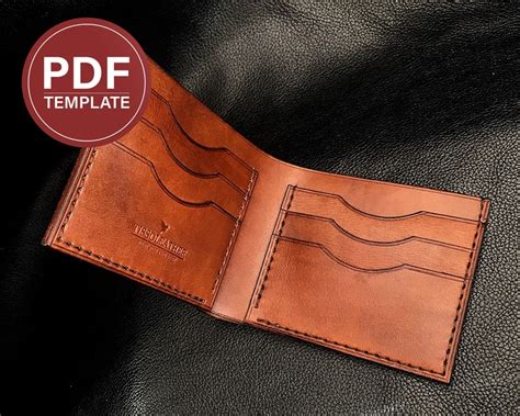 Men Bifold Wallet Pattern PDF Leather Wallet Pattern PDF | Etsy