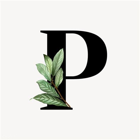 Botanical capital letter P vector | premium image by rawpixel.com / Aum ...