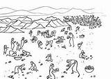 Bible Pages Of Manna And Quail Coloring sketch template