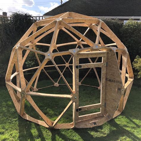 Geodesic Dome V2 3/4 with door - fruit cage, arbour, garden room, chicken run | eBay | Geodesic ...