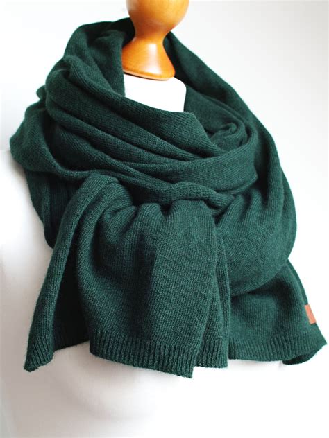 Winter wool scarf DARK GREEN scarf, wool scarf for women, gift ideas ...