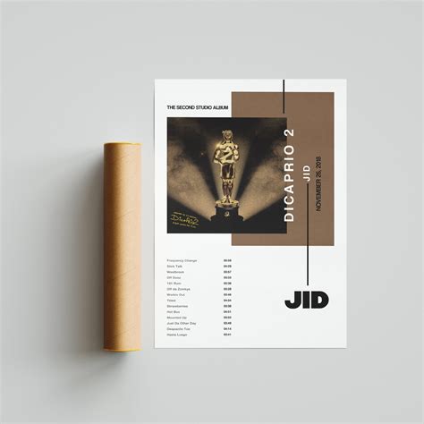 JID poster JID DiCaprio Album Cover Posters Spotify | Etsy