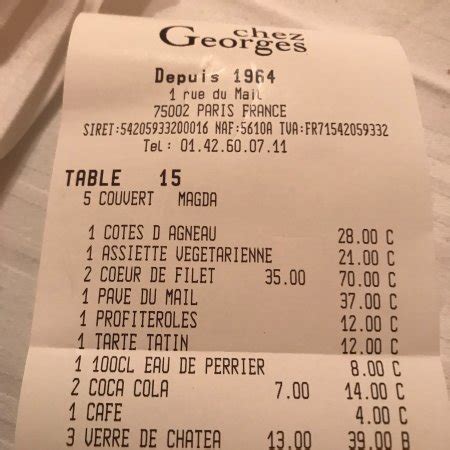 Chez Georges, Paris - 1 rue du Mail, Opera / Bourse - Restaurant Reviews & Phone Number ...