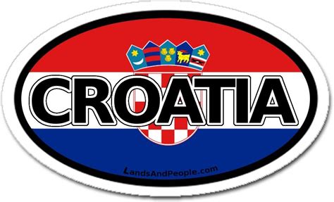 Amazon.com - Croatia Flag Car Bumper Sticker Decal Oval