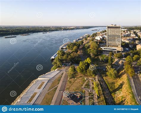 Aerial View of Danube River and City of Ruse, Bulgaria Stock Photo ...