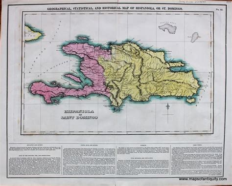 Hispaniola or Saint Domingo - Antique Maps and Charts – Original, Vintage, Rare Historical ...